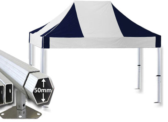 6m x 4m Extreme 50 Instant Shelter Navy Blue/White Main Image