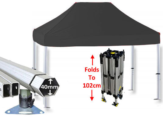 3m x 2m Compact 40 Instant Shelter Black Main Image