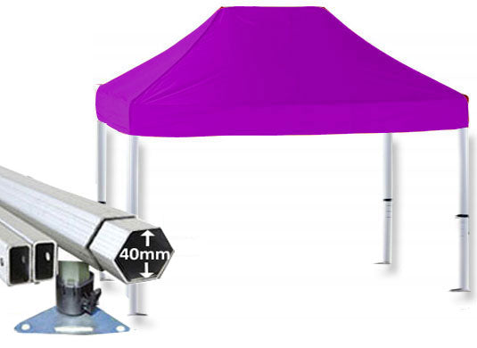 3m x 2m Extreme 40 Instant Shelter Purple Main Image