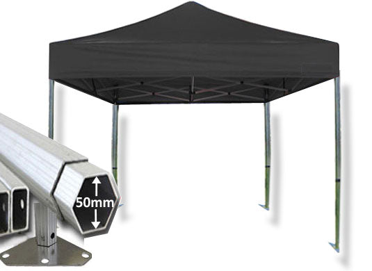4m x 4m Extreme 50 Instant Shelter Pop Up Gazebos Black Main Image