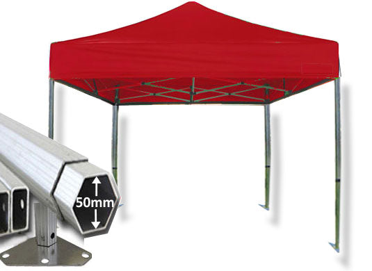 4m x 4m Extreme 50 Instant Shelter Pop Up Gazebos Red Main Image