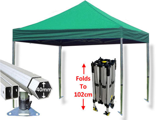 3m x 3m Compact 40 Instant Shelter Green Main Image