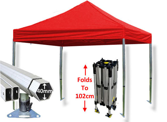 3m x 3m Compact 40 Instant Shelter Red Main Image