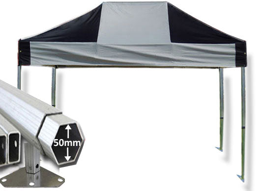 3m x 4.5m Extreme 50 Instant Shelter Black/Silver Main Image