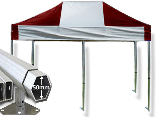 3m x 6m Extreme 50 Instant Shelter Red/White Main Image