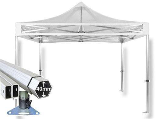 3m x 3m Extreme 40 Instant Shelter Pop Up Gazebos Clear Main Image