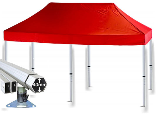 5m x 2.5m Extreme 40 Instant Shelter Red Main Image