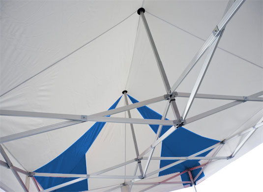 6m Extreme 50 Hexagonal Instant Shelter Pop Up Gazebos Royal Blue/White Image 6