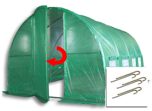 4m x 3m Pro+ Green Poly Tunnel Main Image
