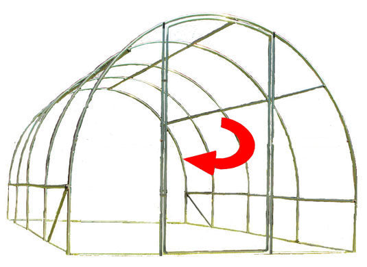 4m x 3m Pro+ Poly Tunnel Frame Only Main Image