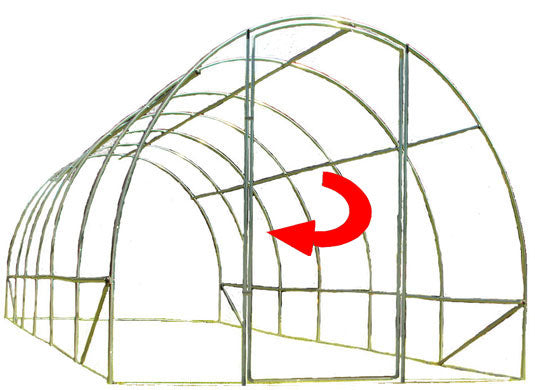 6m x 3m Pro+ Poly Tunnel Frame Only Main Image