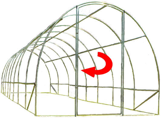 8m x 3m Pro+ Poly Tunnel Frame Only Main Image