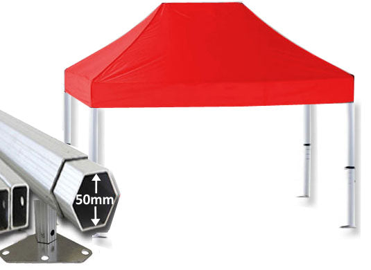 4m x 2m Extreme 50 Instant Shelter Pop Up Gazebos Red Main Image