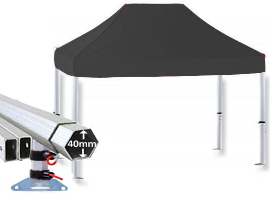 4m x 2m Extreme 40 Instant Shelter Black Main Image