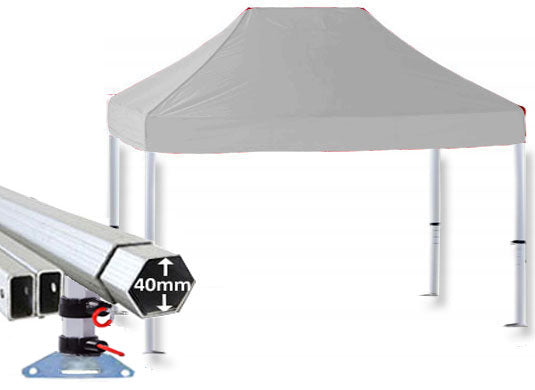 4m x 2m Extreme 40 Instant Shelter White Main Image