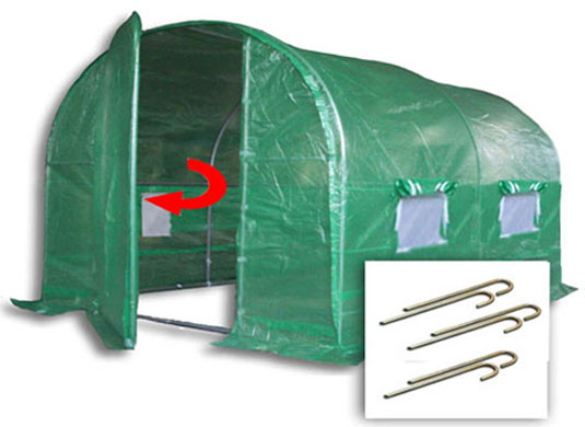 3m x 2m Pro+ Green Poly Tunnel Main Image