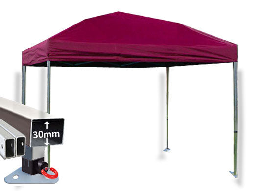 3m x 3m Trader-Max 30 Instant Shelter Burgundy Main Image