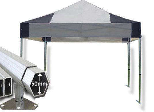 3m x 3m Extreme 50 Instant Shelter Gazebos Black/Silver Main Image