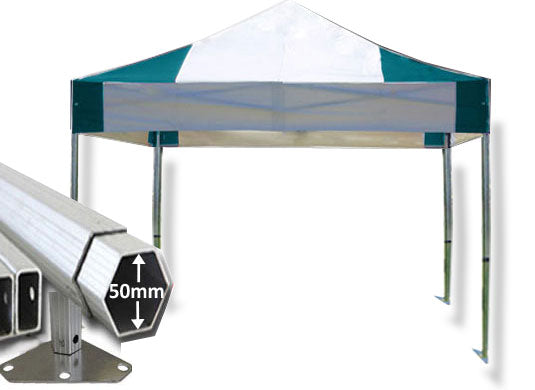 4m x 4m Extreme 50 Instant Shelter Pop Up Gazebos Green/White Main Image