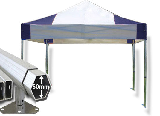 2.5m x 2.5m Extreme 50 Instant Shelter Navy Blue/White Main Image