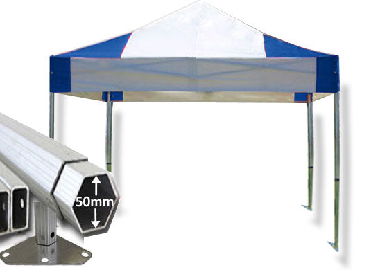 4m x 4m Extreme 50 Instant Shelter Pop Up Gazebos Royal Blue/White Main Image