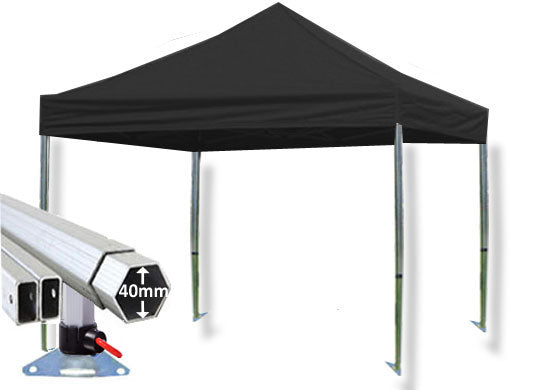 3m x 3m Extreme 40 Instant Shelter Black Main Image