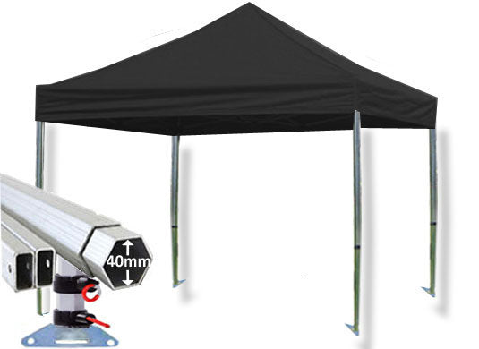 3m x 3m Extreme 40 Instant Shelter Black Main Image