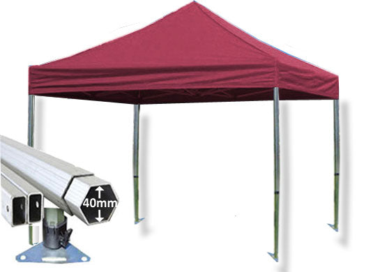 3m x 3m Extreme 40 Instant Shelter Burgundy Main Image