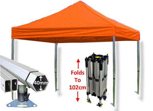 3m x 3m Compact 40 Instant Shelter Orange Main Image