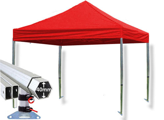 3m x 3m Extreme 40 Instant Shelter Red Main Image