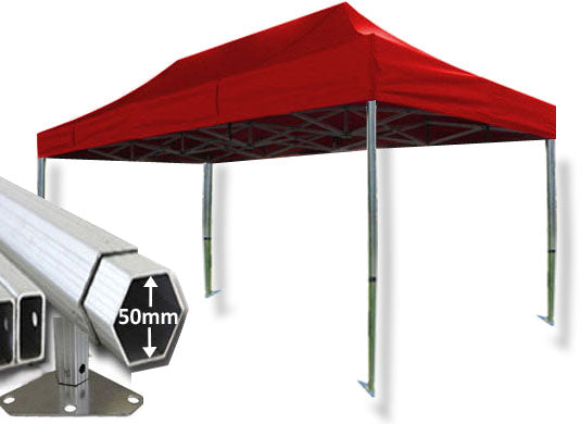 3m x 4.5m Extreme 50 Instant Shelter Pop Up Gazebos Red Main Image