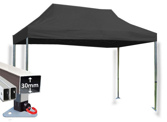 3m x 4.5m Trader-Max 30 Instant Shelter Black Main Image