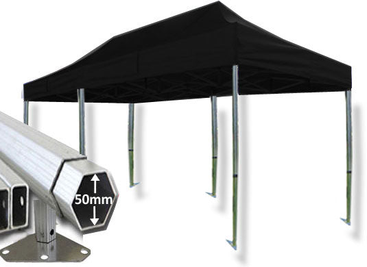 3m x 6m Extreme 50 Instant Shelter Black Main Image