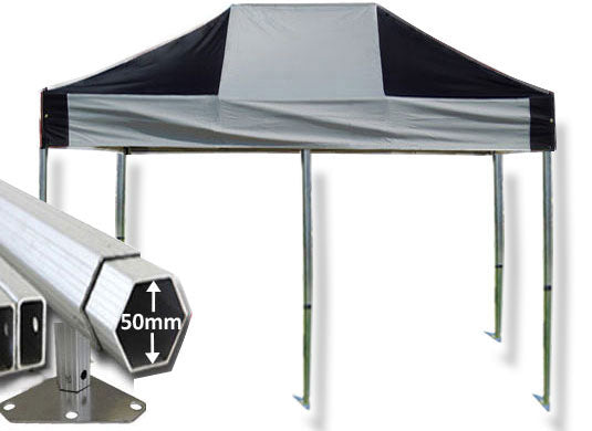 3m x 6m Extreme 50 Instant Shelter Black/Silver Main Image