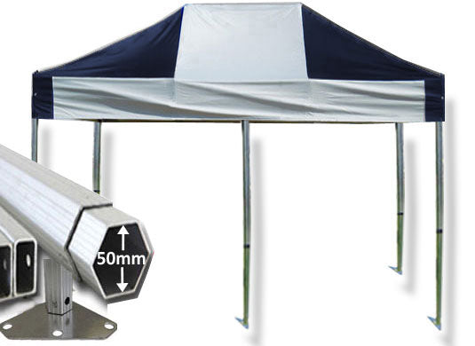 8m x 4m Extreme 50 Instant Shelter Navy Blue/White Main Image