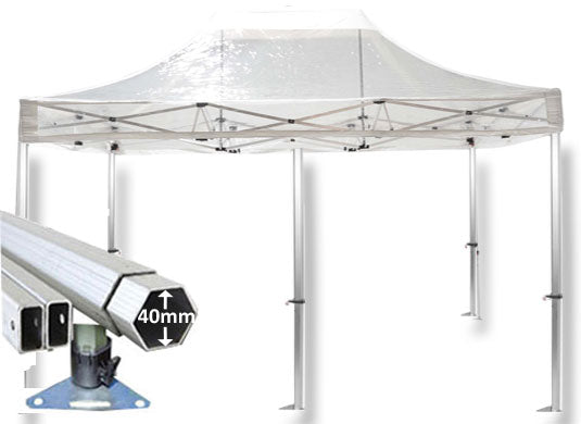 3m x 6m Extreme 40 Instant Shelter Pop Up Gazebos Clear Main Image