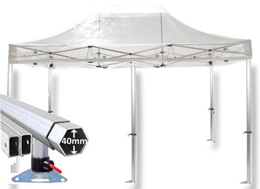 3m x 6m Extreme 40 Instant Shelter Pop Up Gazebos Clear Main Image