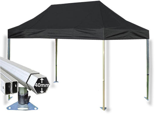 3m x 4.5m Extreme 40 Instant Shelter Black Main Image