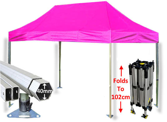 3m x 4.5m Compact 40 Instant Shelter Pink Main Image
