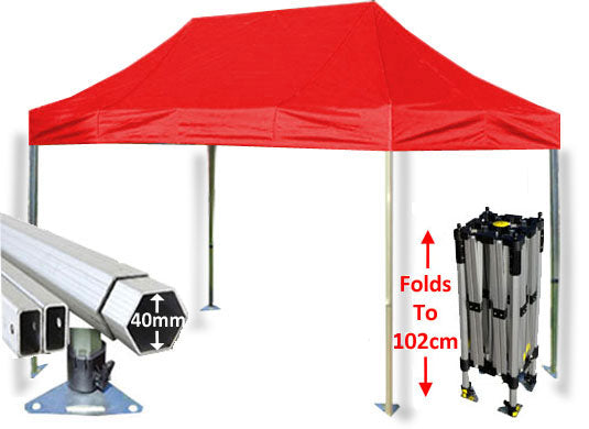 3m x 4.5m Compact 40 Instant Shelter Red Main Image
