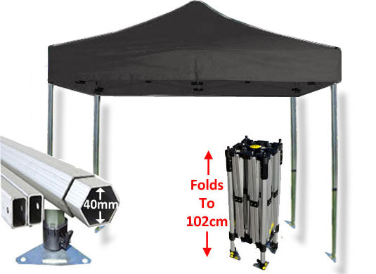 2m x 2m Compact 40 Instant Shelter Black Main Image