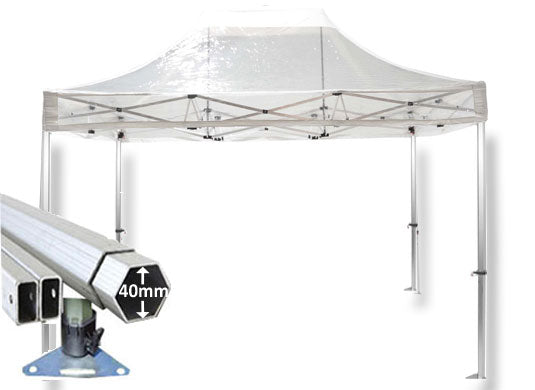 3m x 4.5m Extreme 40 Instant Shelter Pop Up Gazebos Clear Main Image