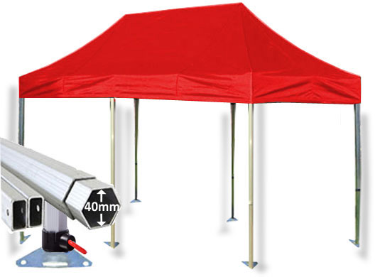 3m x 6m Extreme 40 Instant Shelter Red Main Image