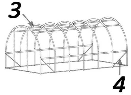 Polytunel Kit 6m x 3m Pro+ Polytunnel with Ground Anchor Kit | More Internal Bracing ...