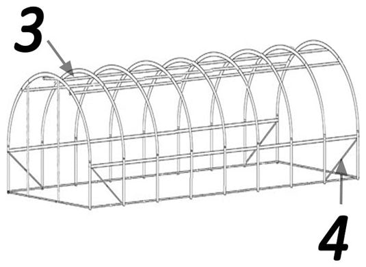 8m x 3m Pro+ Green Poly Tunnel Image 4