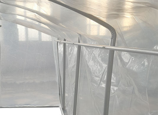 6m x 3m (20' x 10' approx) Extreme Clear Polythene Poly Tunnel Image 5