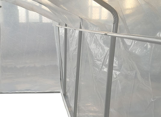 5m x 3m (17' x 10' approx) Extreme Clear Polythene Poly Tunnel Image 5