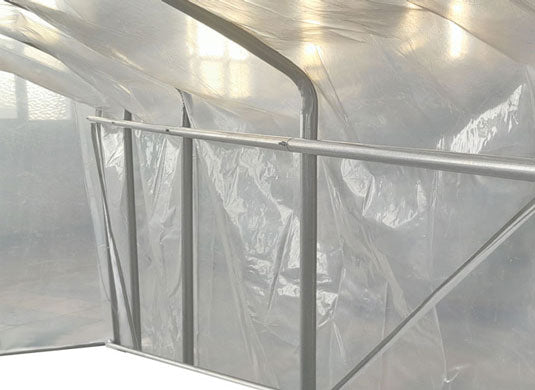 4m x 3m (13' x 10' approx) Extreme Clear Polythene Poly Tunnel Image 4