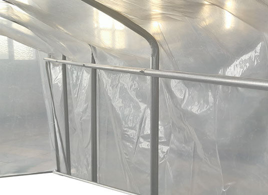 6m x 3m (20' x 10' approx) Extreme Clear Polythene Poly Tunnel Image 4