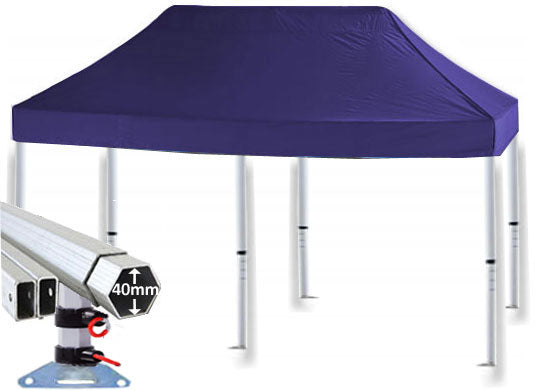 5m x 2.5m Extreme 40 Instant Shelter Navy Blue Main Image